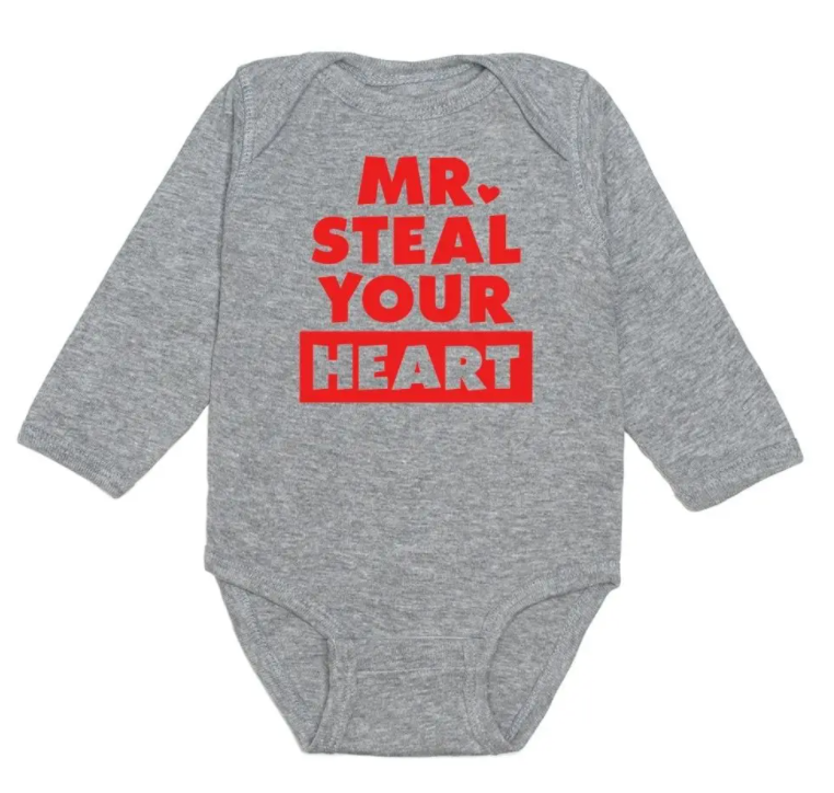 Mr. Steal Your Heart Long Sleeve Bodysuit