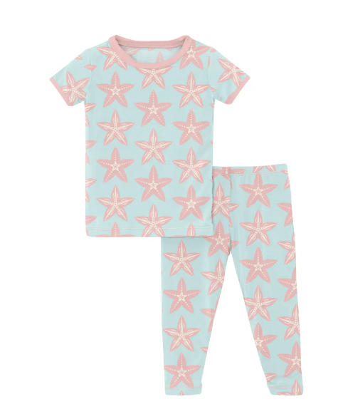 Print Short Sleeve Pajama Set | Fresh Air Fancy Starfish