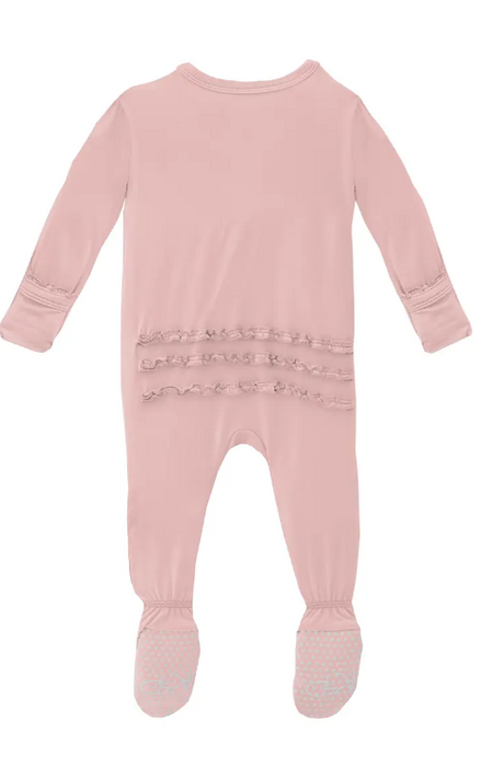 Muffin Ruffle Footie with Zipper | Baby Rose