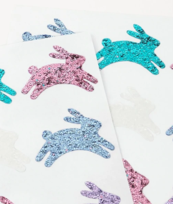 Glitter Bunny Stickers