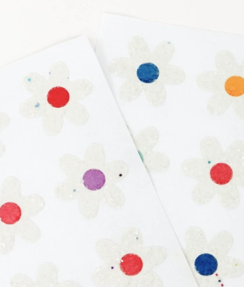 Glitter Daisy Stickers