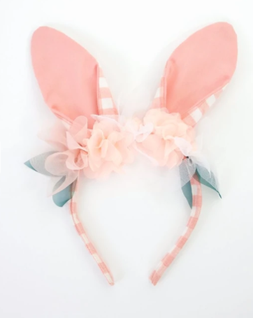 Embellished Gingham Bunny Headband