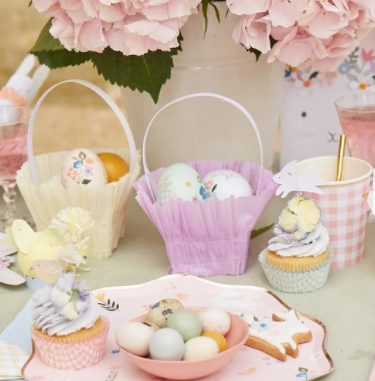 Crepe Paper Easter Baskets