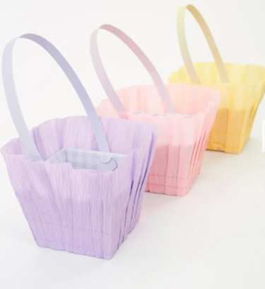 Crepe Paper Easter Baskets