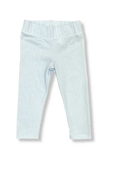 Leah Legging | Mini Blue Gingham