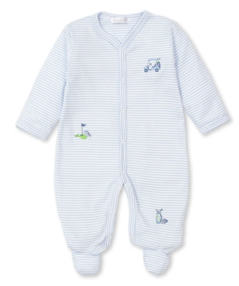 18 Holes Light Blue Stripe Footie