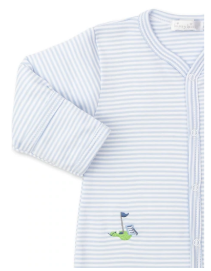 18 Holes Light Blue Stripe Footie