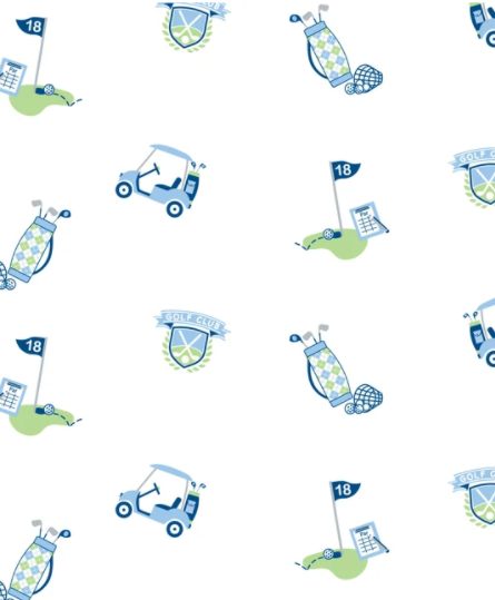 18 Holes Blue Bermuda Set