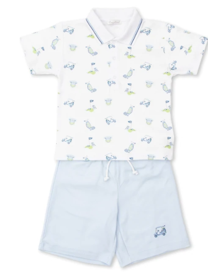 18 Holes Blue Bermuda Set