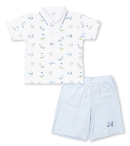 18 Holes Blue Bermuda Set