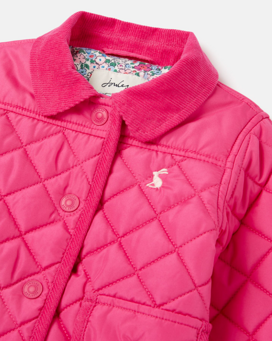 Bright Pink Mabel Quilted Coat