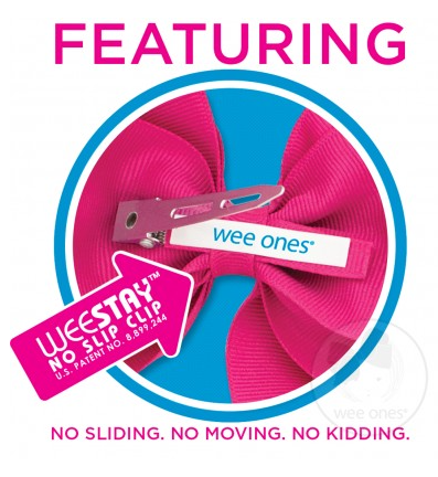 Medium Pink Valentine Heart Grosgrain Bow