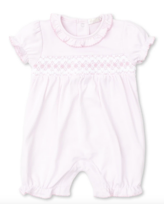 CLB Summer 22 Short Pink Playsuit with Hand Smocking