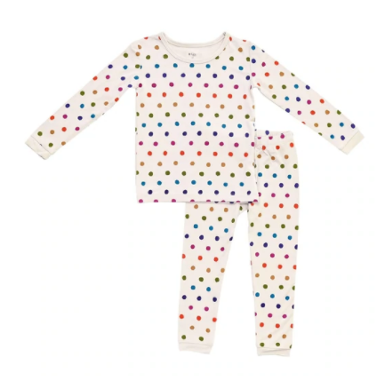 Kyte Printed Toddler Pajamas | Oak Polka Dot