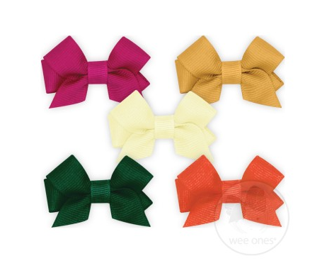 5 Pack Tiny Bows | Fall Colors