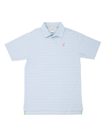 Prim and Proper Polo | Beale Street Blue Stripe