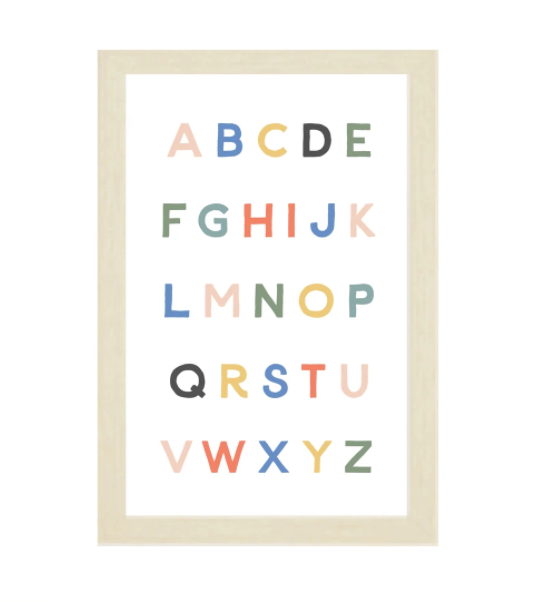 12x18 Colorful Alphabet Magnet Board