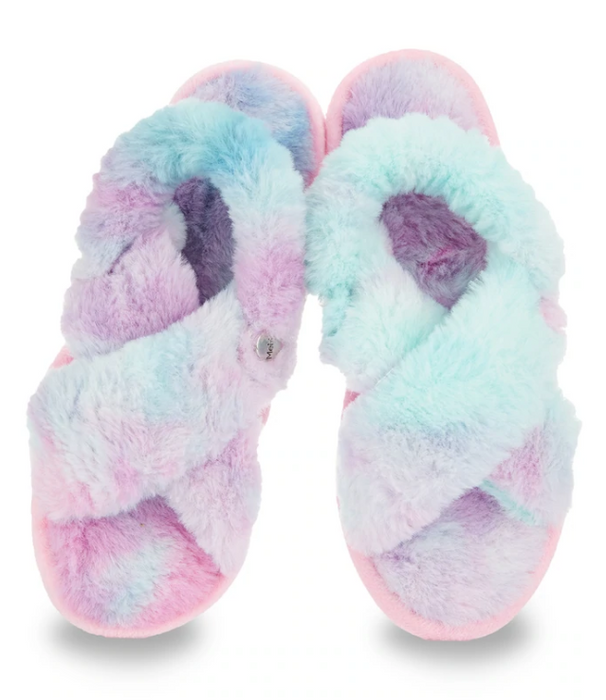 Tie Dye Plush Slippers