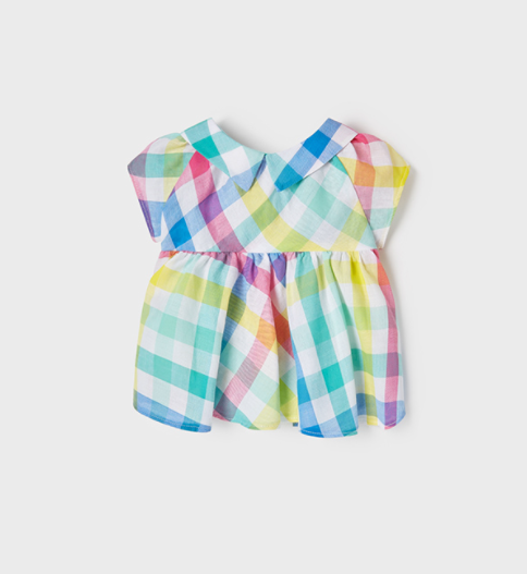 Plaid Blouse | Aquamarina | 1187