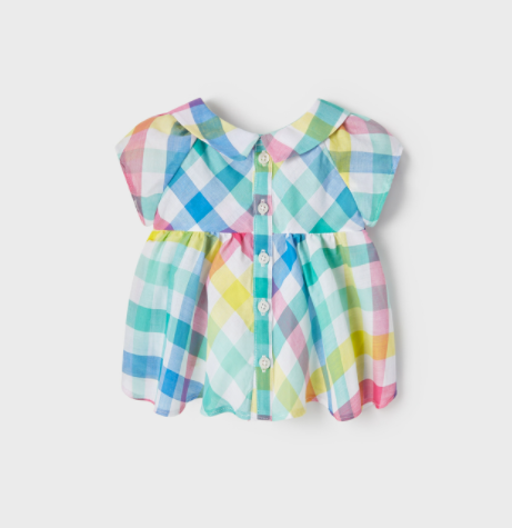 Plaid Blouse | Aquamarina | 1187