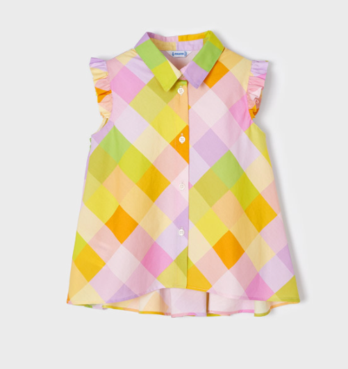Plaid Blouse | Pastel Multi | 3127