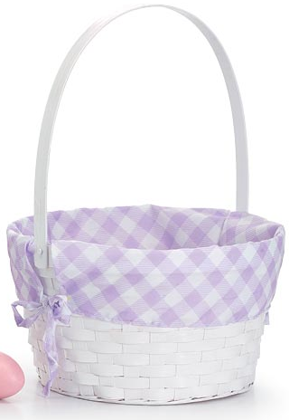 Sm Purple Gingham Easter Basket