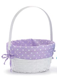 Sm Lavender Dot Easter Basket