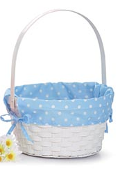Sm Baby Blue Dot Easter Basket
