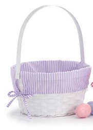 Sm Purple Stripe Easter Basket