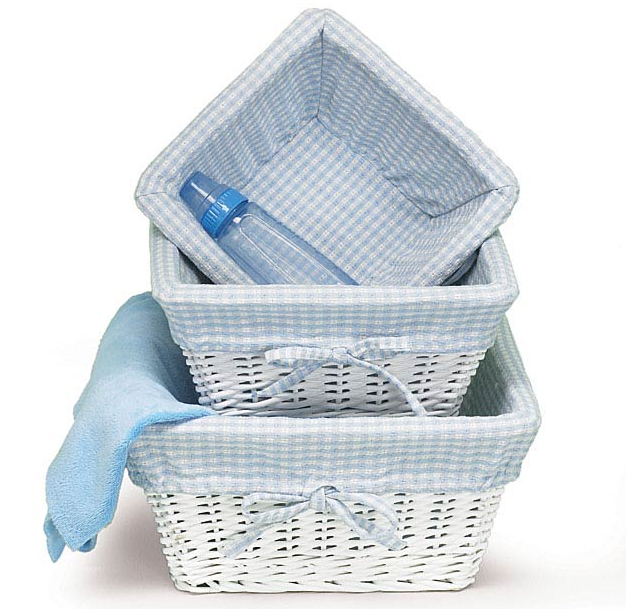 Square Wicker Basket | Blue