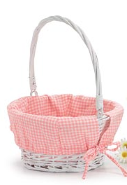 Md Pink Gingham Easter Basket