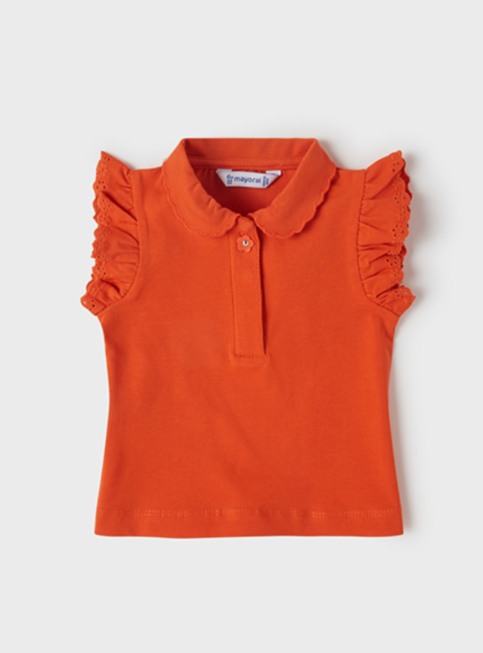 Ruffle Sleeve Clementine Polo |  1184