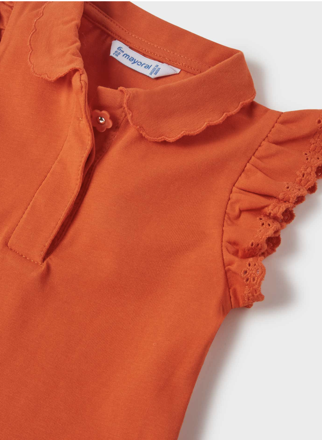 Ruffle Sleeve Clementine Polo |  1184