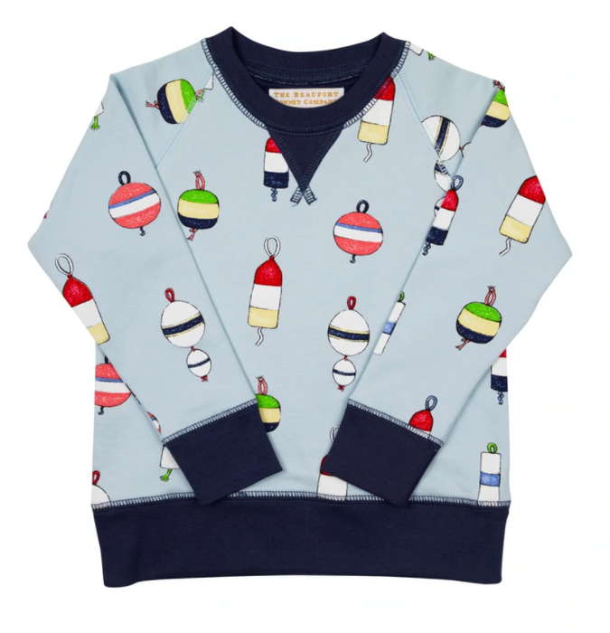 Cassidy Comfy Crewneck French Terry | Winding Bay Buoy/Nantucket Navy