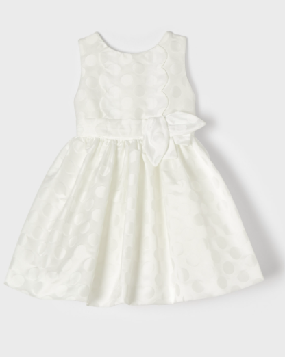 Polka Dot Off-White Dress | 3918