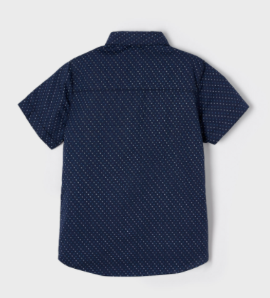 Short Sleeve Navy Button Down | 3118