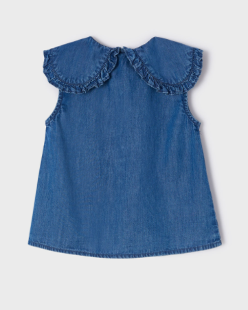 Sleeveless Denim Button Down | 3128