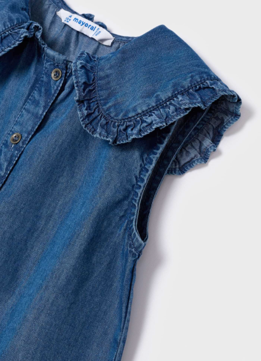 Sleeveless Denim Button Down | 3128