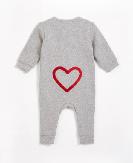 Be Mine Heather Grey Romper