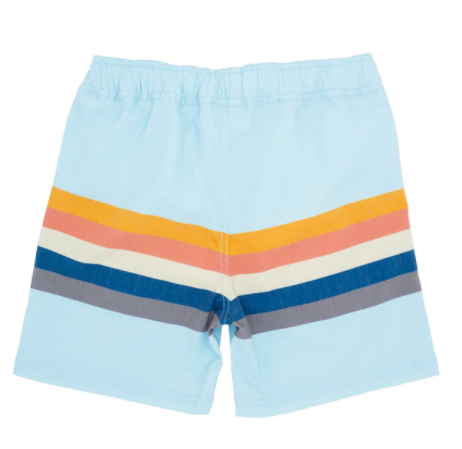 Crystal Blue Vintage Stripe Board Short