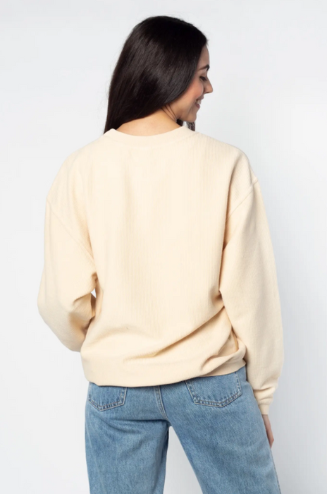 Mama Corded Natural Crew