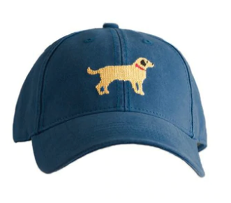 Navy Embroidered Baseball Hat | Yellow Lab