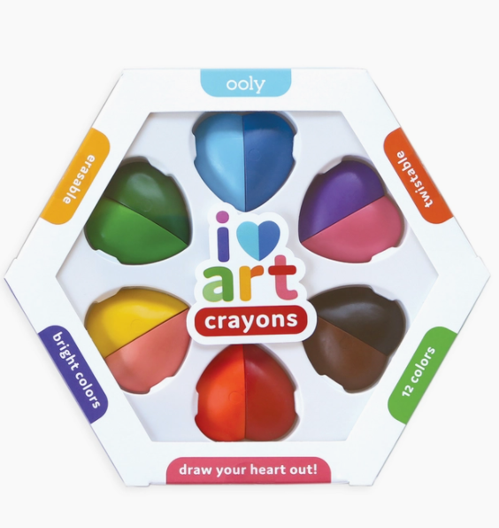 I Heart Art Erasable Crayons