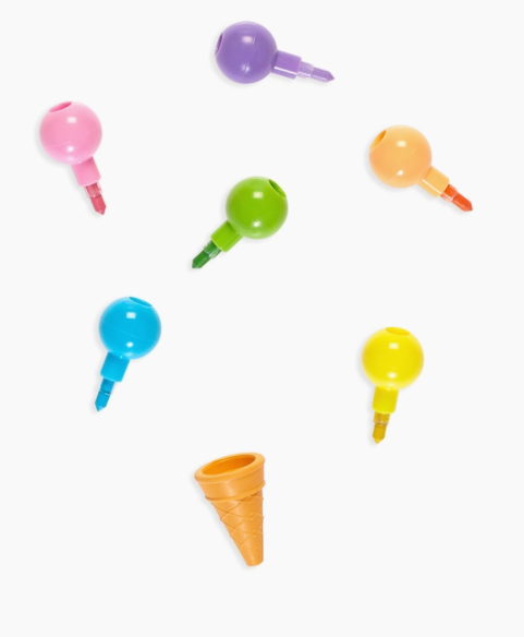 Rainbow Scoops Vanilla Scented Stacking Crayons