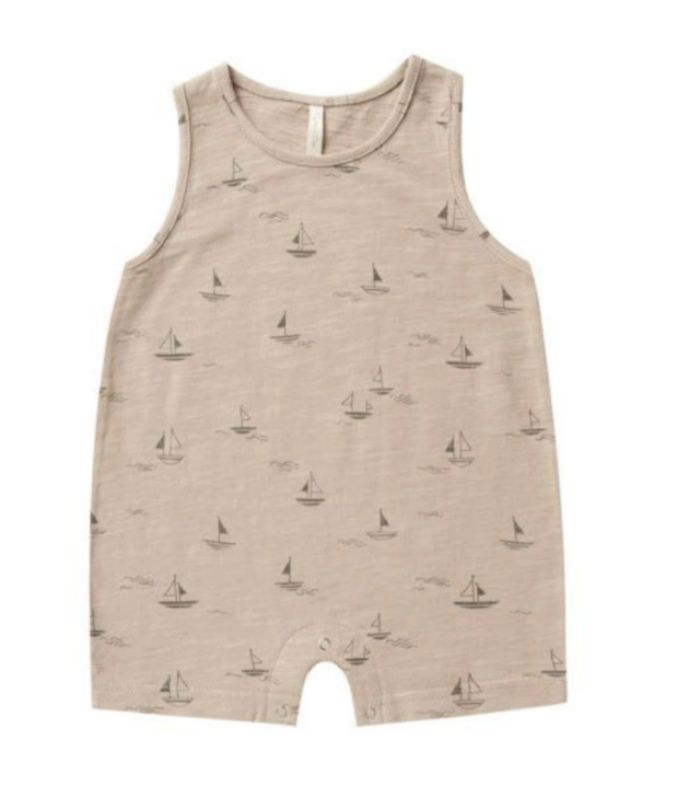 Sailboats Sleeveless Romper