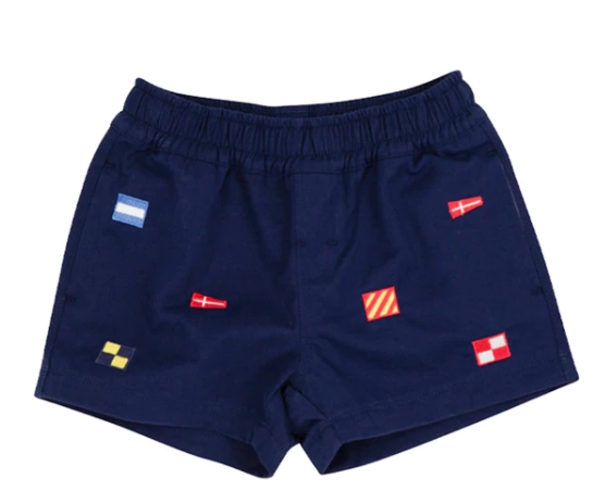 Critter Sheffield Shorts | Nantucket Navy Flags