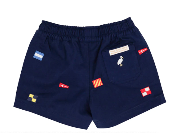 Critter Sheffield Shorts | Nantucket Navy Flags