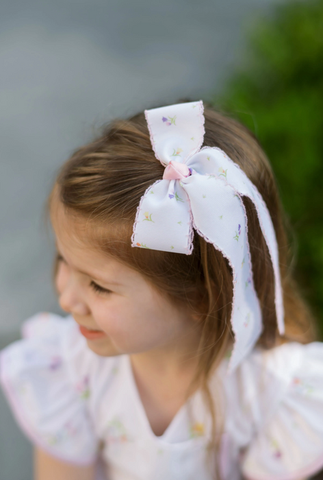 Lola Long Bow | Tulip Print