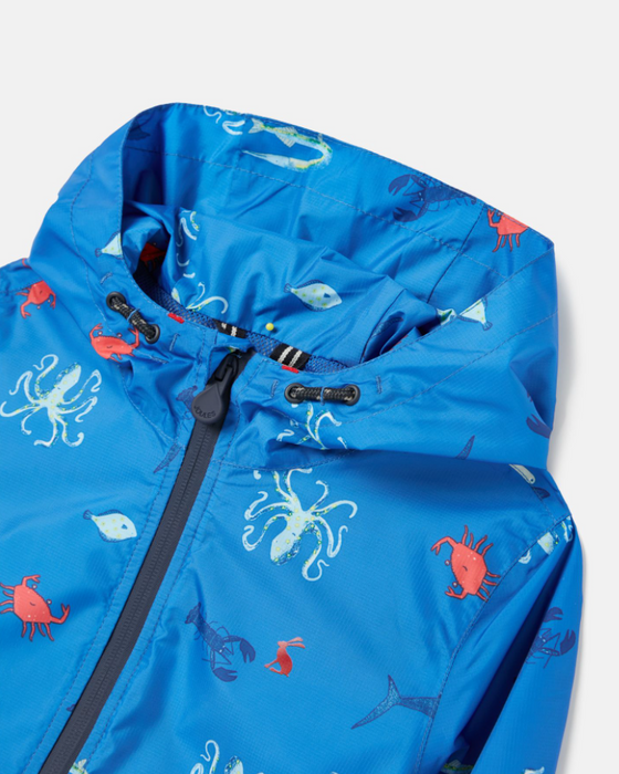 Arlow Waterproof Packable Jacket | Blue Sea Creatures