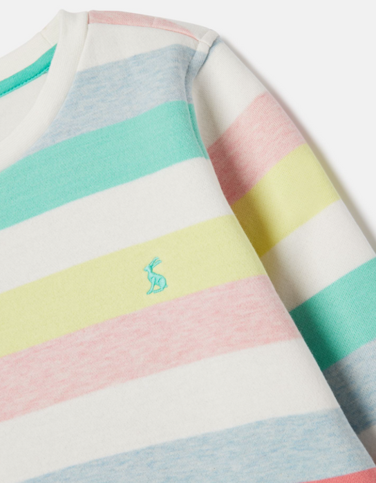 Ventura Crew Neck Sweatshirt | Pastel Stripe